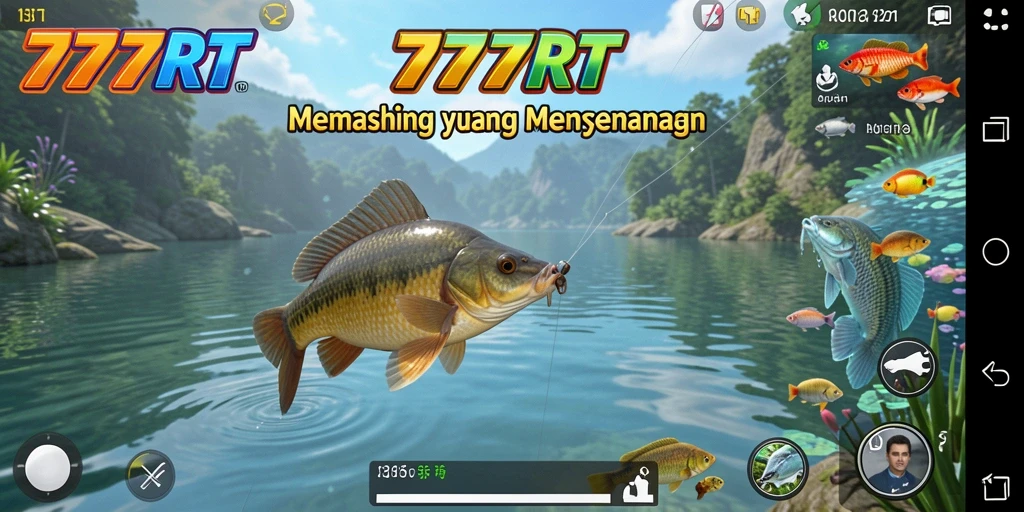Tampilan gameplay 777RT yang menarik saat menangkap ikan.