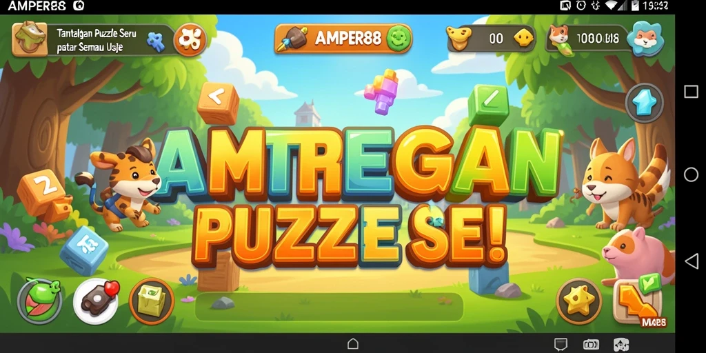 Screenshot gameplay AMPER88 yang menunjukkan tantangan puzzle yang menarik.