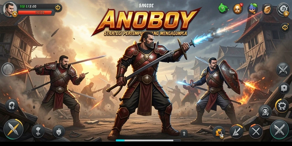 Tampilan gameplay ANOBOY yang mendebarkan dan penuh strategi.