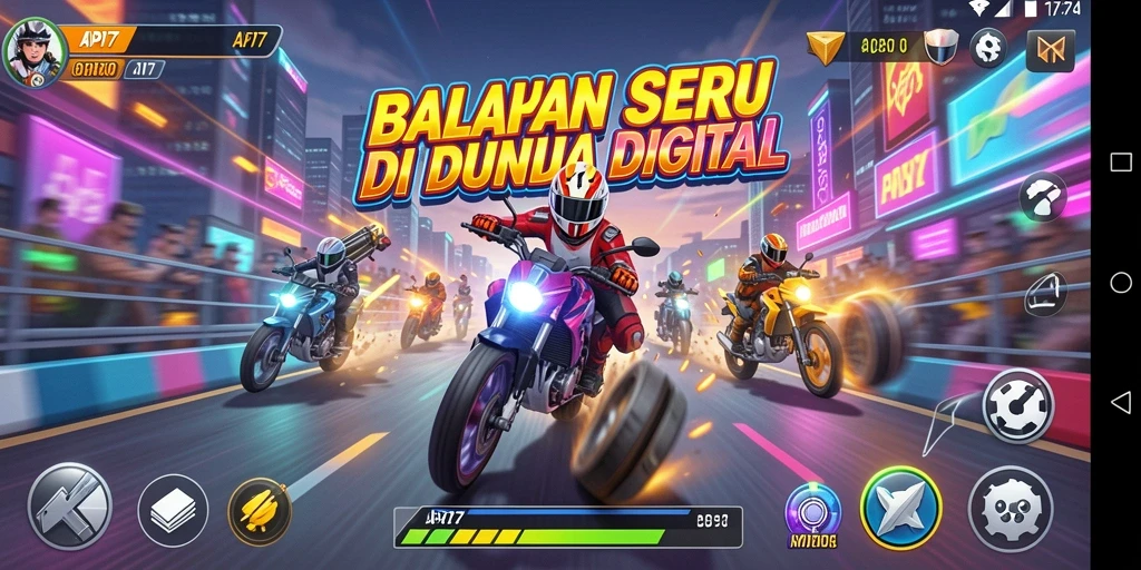 Gameplay seru dan menarik dalam balapan mobil API77.