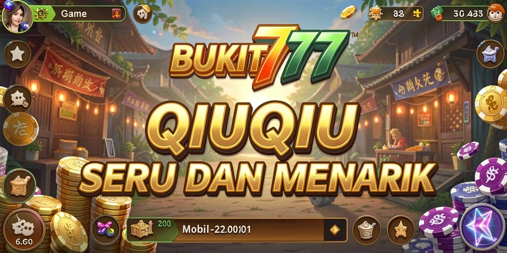 Tampilan gameplay seru dalam BUKIT777 dengan suasana QiuQiu.