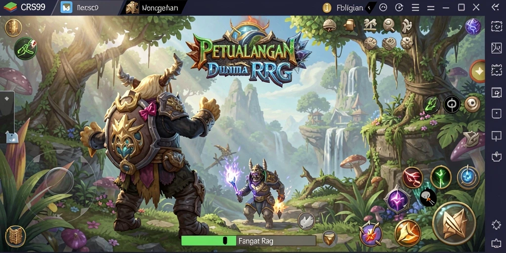 Tangkapan layar utama dari gameplay CRS99 yang menampilkan pertempuran epik.