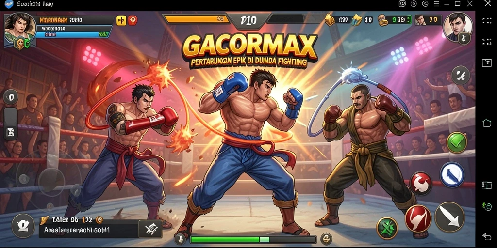 Tampilan utama GACORMAX dengan aksi pertarungan yang mendebarkan.