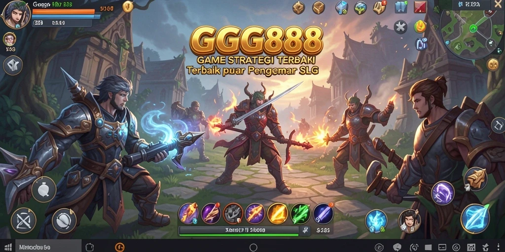 Tangkapan layar utama GGG888 menampilkan gameplay strategi mendalam.