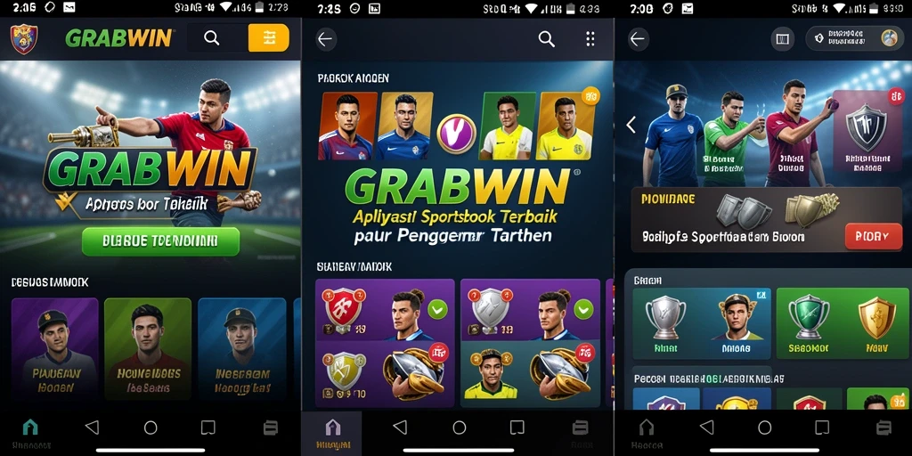 Tampilan gameplay <strong>GRABWIN</strong> dengan fitur taruhan olahraga yang menarik.