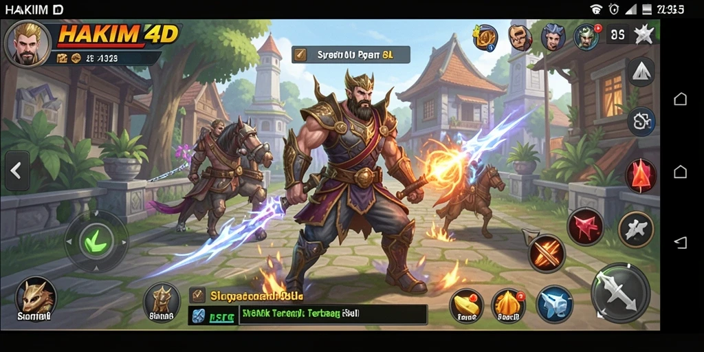 Tampilan dinamis gameplay SLG di HAKIM4D dengan berbagai keputusan strategis.