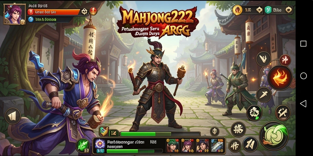 Tampilan gameplay ARPG yang menegangkan dan mendebarkan di MAHJONG222.