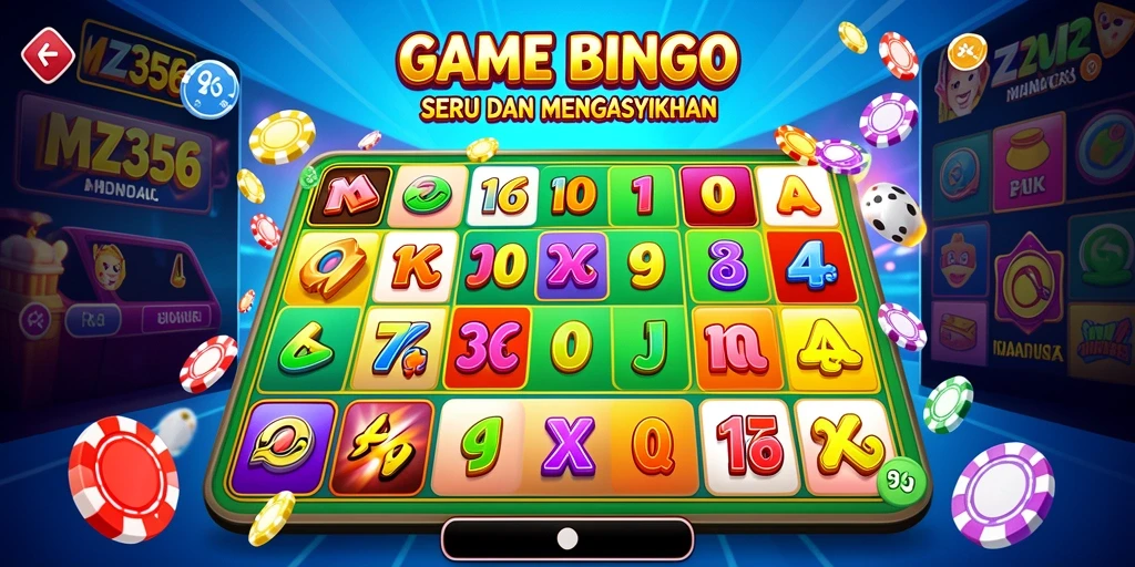 Tampilan gameplay MZ356 yang penuh warna dan menarik saat bermain Bingo.