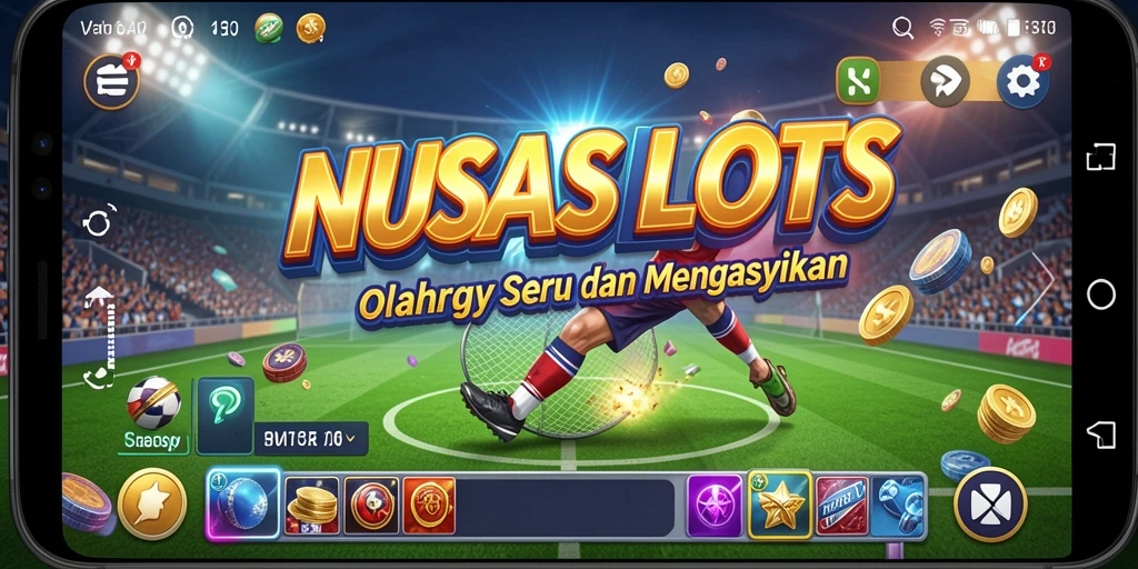 Tampilan dinamis dari gameplay NUSASLOTS dalam arena olahraga.