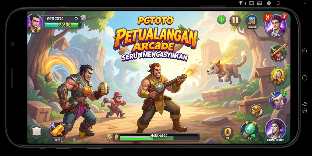 Menampilkan gameplay seru khas arcade dalam PGTOTO.