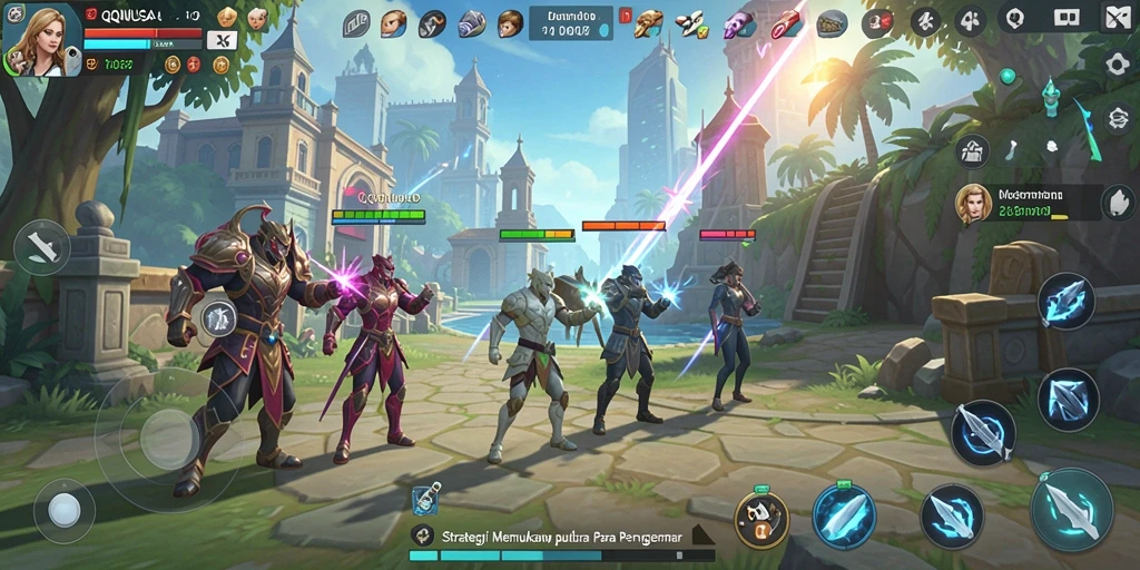 Tampilan gameplay menegangkan dalam QQNUSA yang penuh strategi.