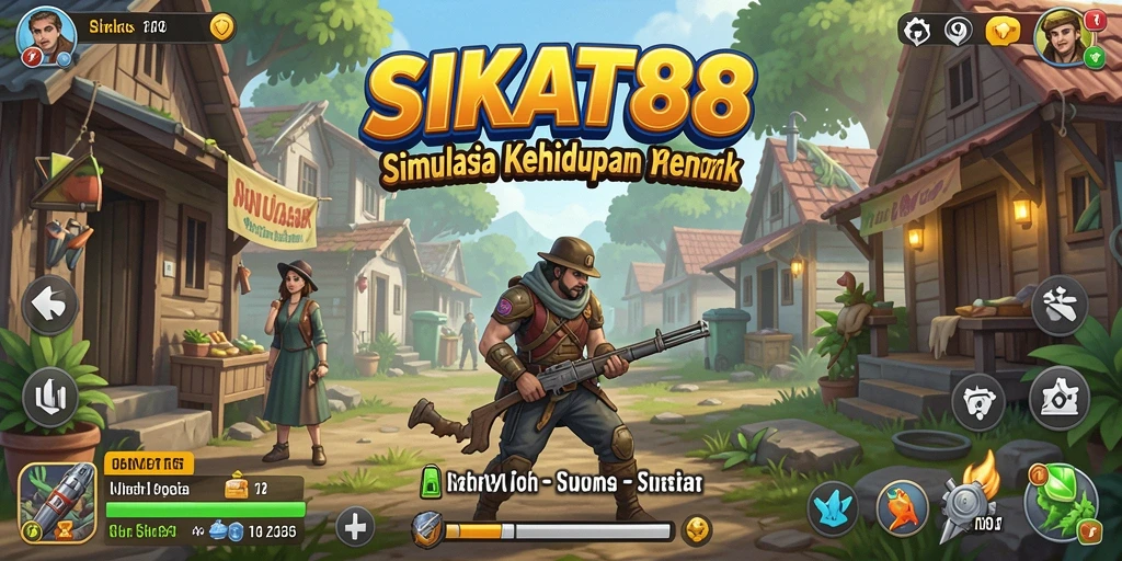 Tangkapan layar gameplay SIKAT88 menunjukkan interaksi karakter yang dinamis.