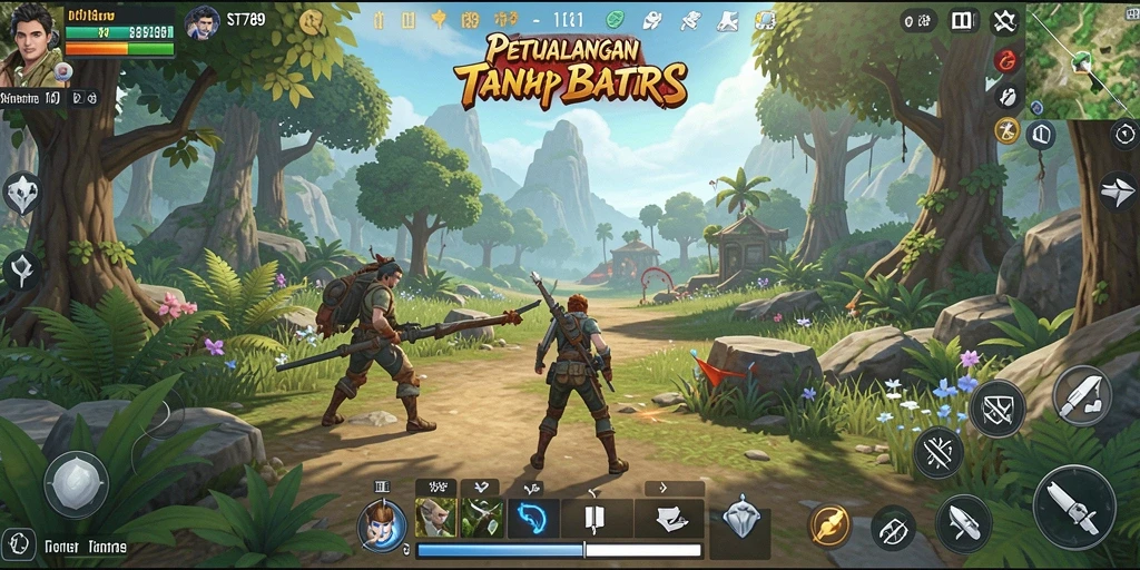Screenshot gameplay ST789 menampilkan petualangan seru dalam dunia terbuka.