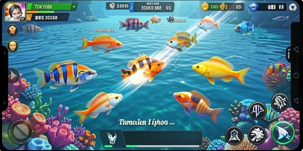 Tampilan gameplay Tembak Ikan yang menarik di TOKYO88.